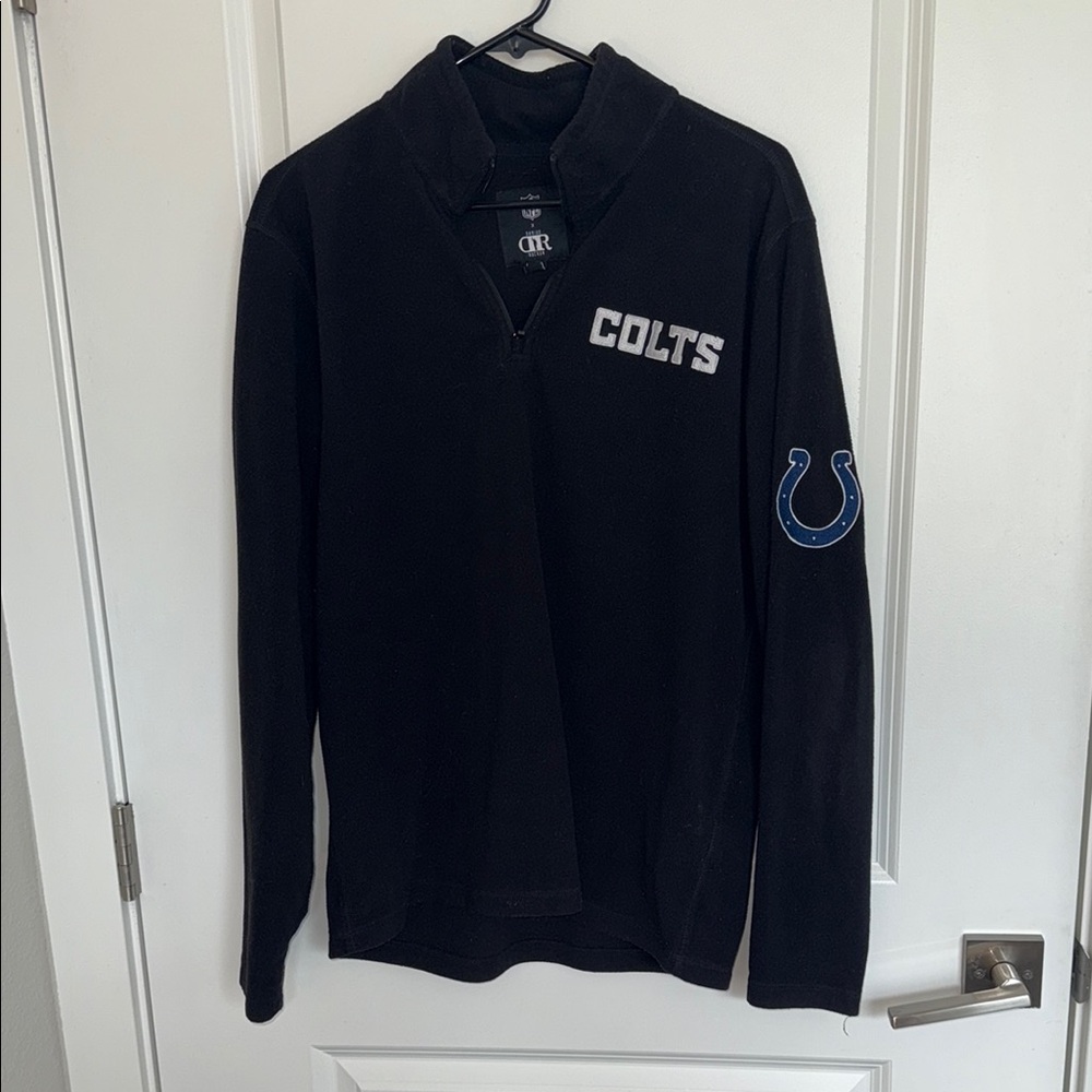Colts Black Zip Up Sweater